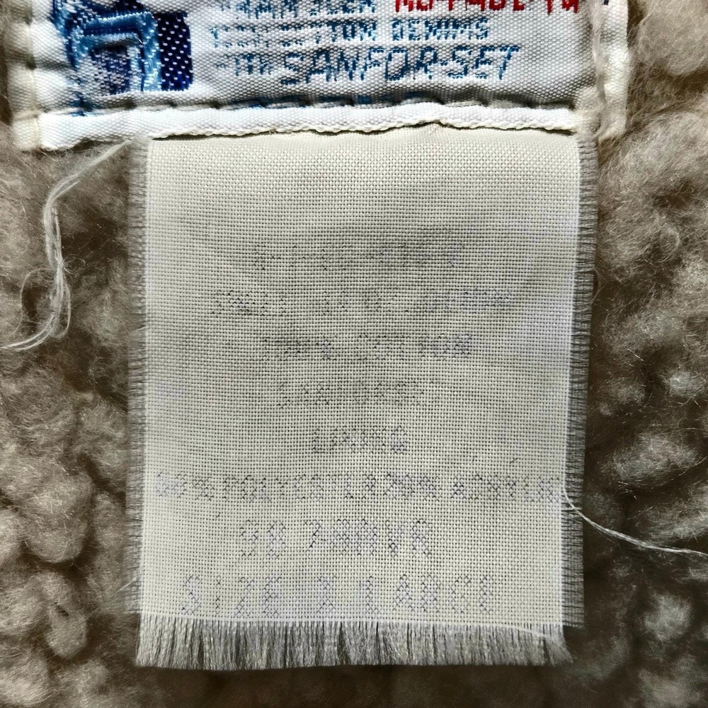 1978 Vintage Wrangler No-Fault Sanfor-Set Sherpa Lined Denim Vest Men's XL READ - Picture 8 of 8
